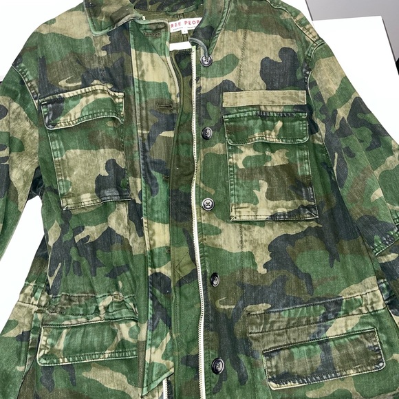 Free People Camp Jacket | color : green | size: small - Picture 1 of 4